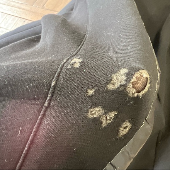 Helmut Lang Jacket Sweatshirt Black Small Dual Zip Front Logo Arm Made In USA - Picture 7 of 14